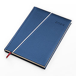 Kalendarz książkowy A4 dzienny, Londyn, niebiesko-srebrny